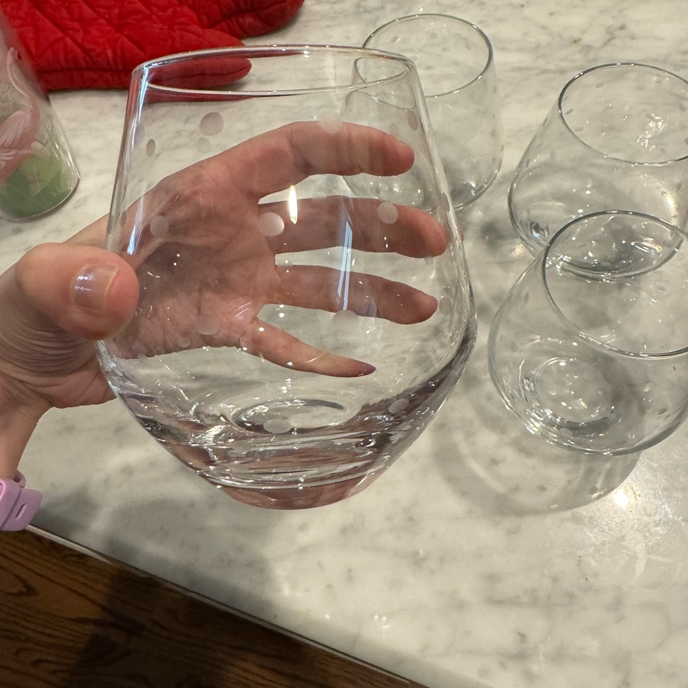 Kate Spade Larabee Dot Stemless Wine Glass - Set of 4